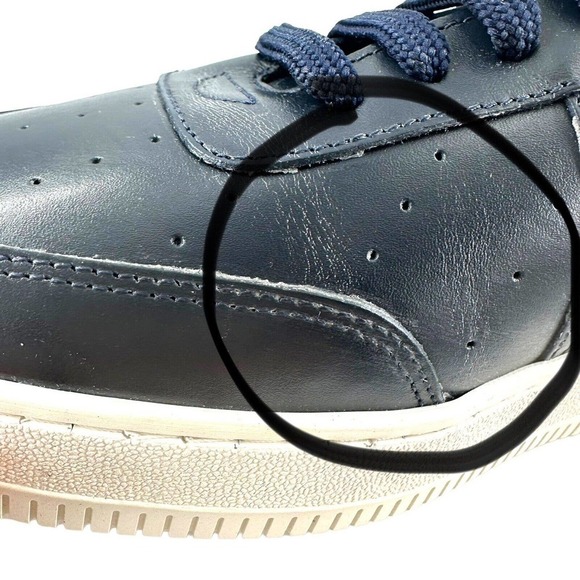 SANDRO MAGIC BLACK PERFORATED TOE SIX EYELET LOW TOP SNEAKERS IN DARK NAVY SZ9US main image 13